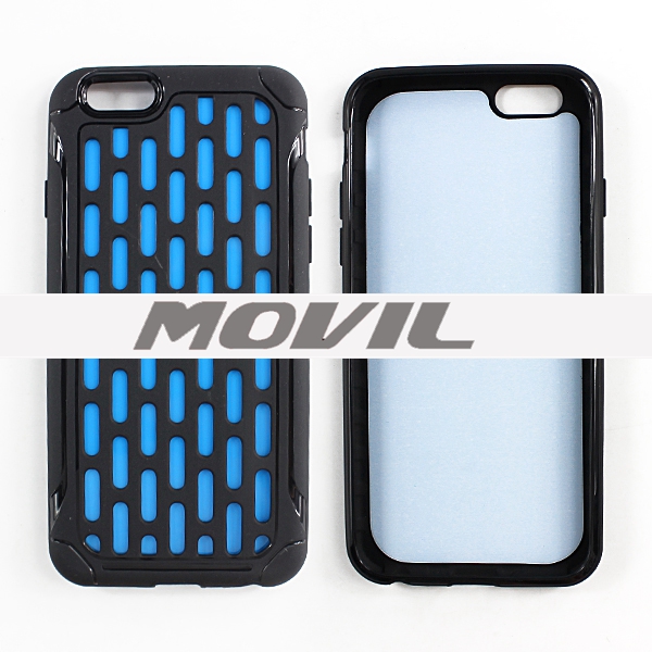 NP-2494 Doble capa Napoleon PC TPU funda para iPhone 6-12